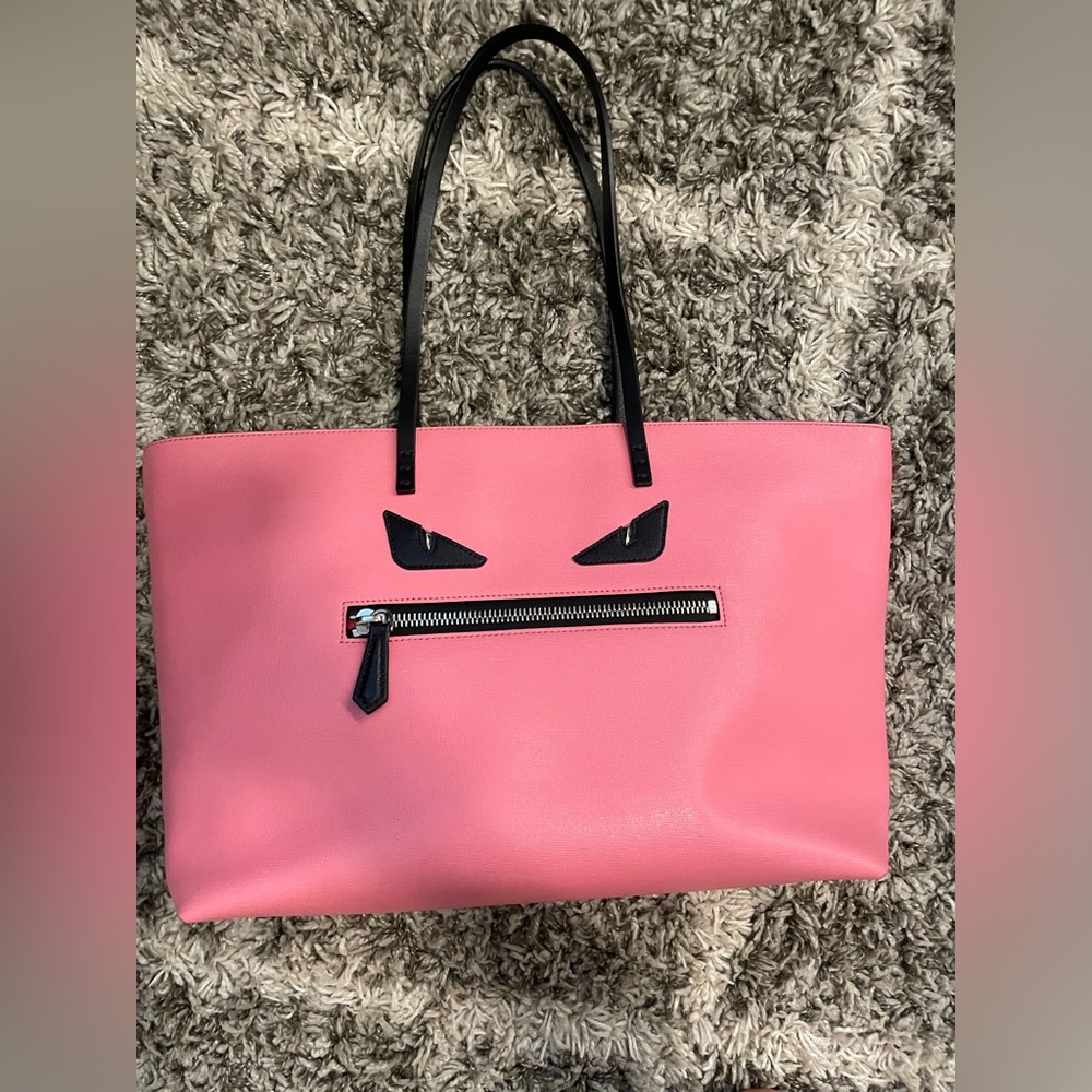 Authentic FENDI Leather Large Tote Bag/Shoulder bag